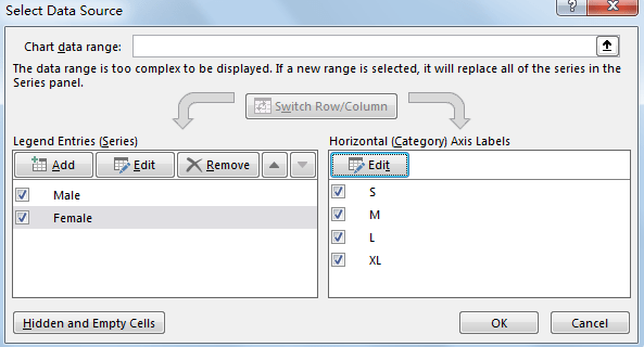 Insert A Chart with Data lists in Different Range 15