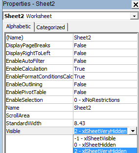 Make the Worksheet Invisible by VAB Very Hidden 7