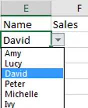 VLOOKUP with Dropdown List 5