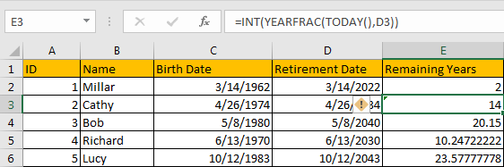 Calculate Retirement Date 10