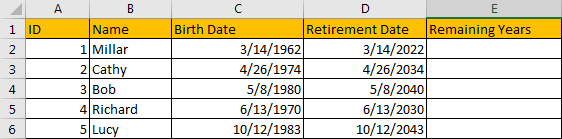 Calculate Retirement Date 6