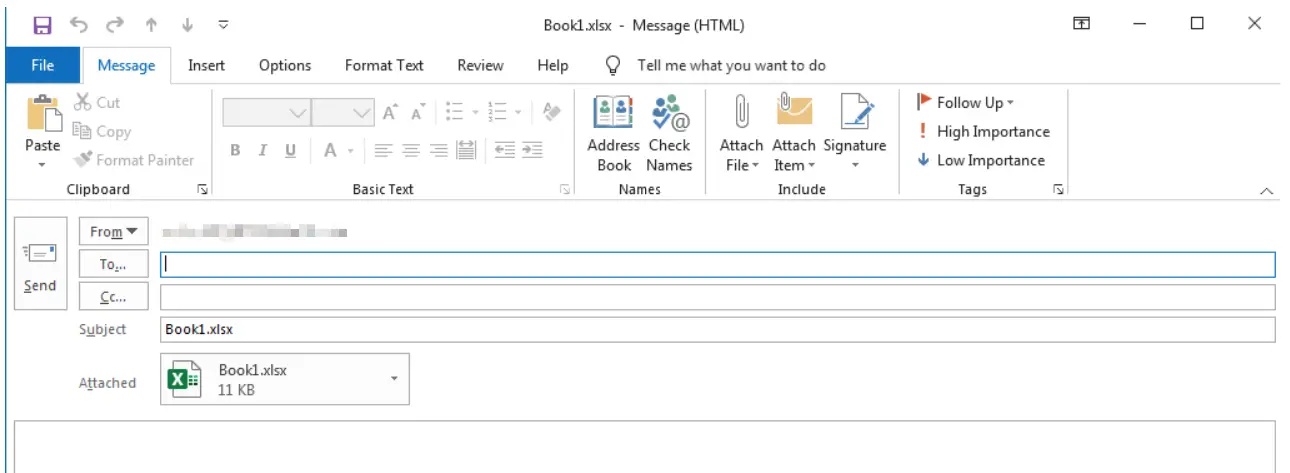 Send Workbook Outlook 33