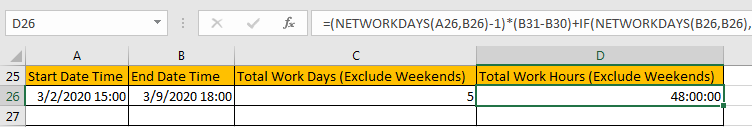 Calculate Total Work Days or Hours 13Calculate Total Work Days or Hours 13