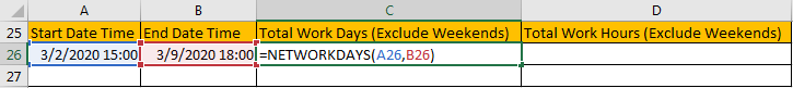 Calculate Total Work Days or Hours 3