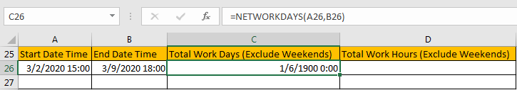 Calculate Total Work Days or Hours 4