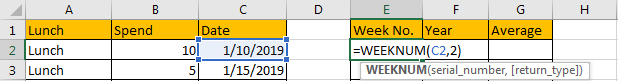 Calculate Weekly Average 4