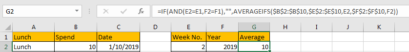 Calculate Weekly Average 8