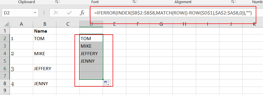 create dynamic drop down list with blank2