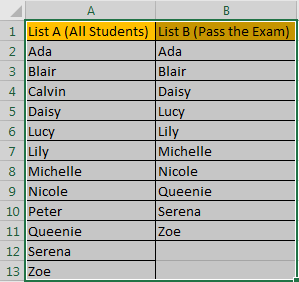 Compare Two Columns 2