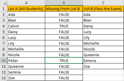 Compare Two Columns 9