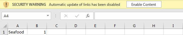 Disable Update Link Message 9