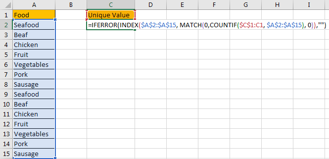 Dynamically Extract Unique Values2