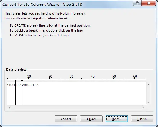 Split Number into Different Columns 6