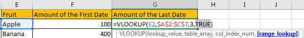 Use VLOOKUP to Find The First or Last 6