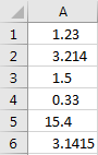 Align Column of Numbers 5