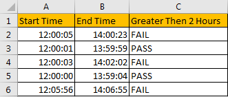 Compare Time Difference with Certain Time 3