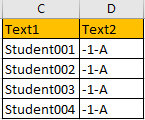 Create Increment Number with Texts 2