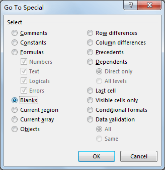 Display User-Defined Text in All Blank Cells 7