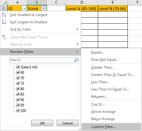 Extract Data Which is Greater Than Value1 but Less Than Value2 3