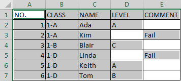 Highlight All Non-Blank Cells 15