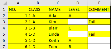 Highlight All Non-Blank Cells 8