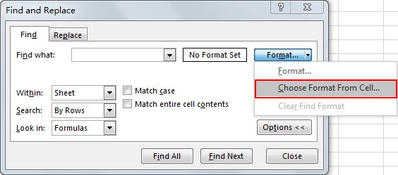 Select All Cells Whose Are in The Same Format 5