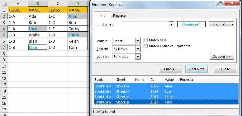 Select All Cells Whose Are in The Same Format 8