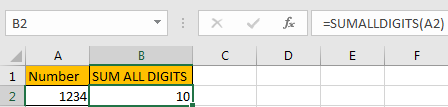 Sum All Digits in A Cell 6