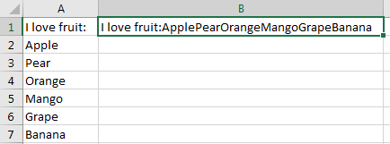 How to Combine Texts in Multiple Rows into One Cell Quickly 5