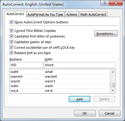 How to Create AutoText Entries via AutoCorrection 5