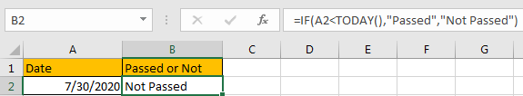 How to Determine If Entered Date Has Passed or Not 2