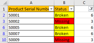 How to Filter Data by Multiple Cell Colors in A List 8