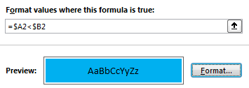 How to Highlight Cell Which Its Adjacent Cell Value Equals to or GreaterLess Than It 13