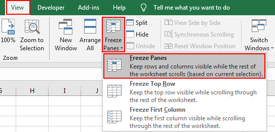 How to Lock or Freeze Row or Column in Excel10