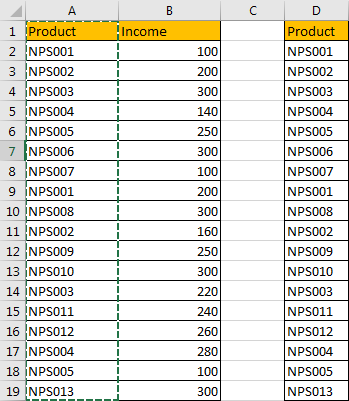 How to Sum Values Based on Criteria List in Another Column in Excel2