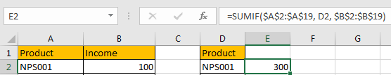 How to Sum Values Based on Criteria List in Another Column in Excel7