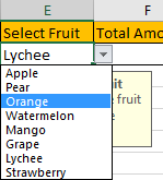How to Sum Values Based on Selection of Drop-Down List 11