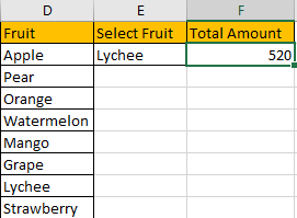 How to Sum Values Based on Selection of Drop-Down List 14