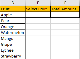 How to Sum Values Based on Selection of Drop-Down List 6