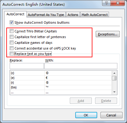 How to Turn Off AutoCorrect Feature in Excel4