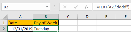 How to Change Date to The Day of Week 3