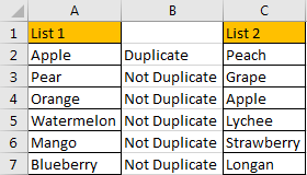 How to Compare Two Columns and Remove the Duplicate Values by Formula 4