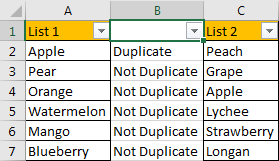 How to Compare Two Columns and Remove the Duplicate Values by Formula 6