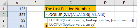 How to Find the First or Last Positive or Negative Number in a Column6