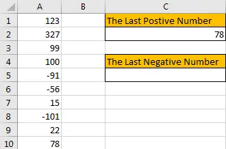 How to Find the First or Last Positive or Negative Number in a Column7