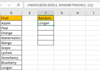 How to Generate Random Values in Excel6