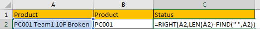 How to Split Cells by the First Space in Texts in Excel6