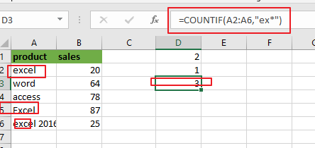count cells equal to value3