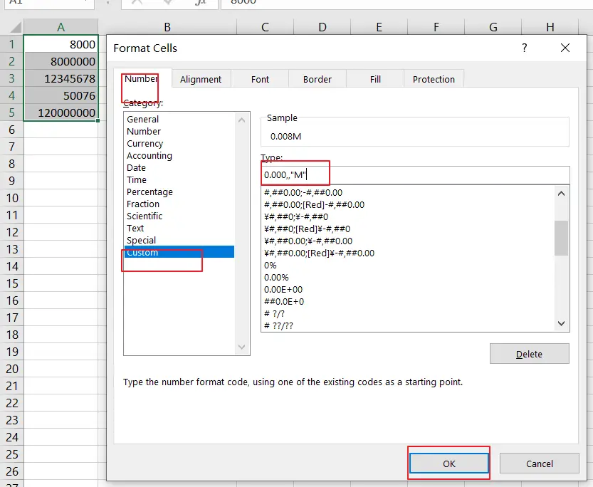 format numbers in thousands millions11