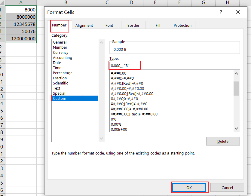 format numbers in thousands millions13